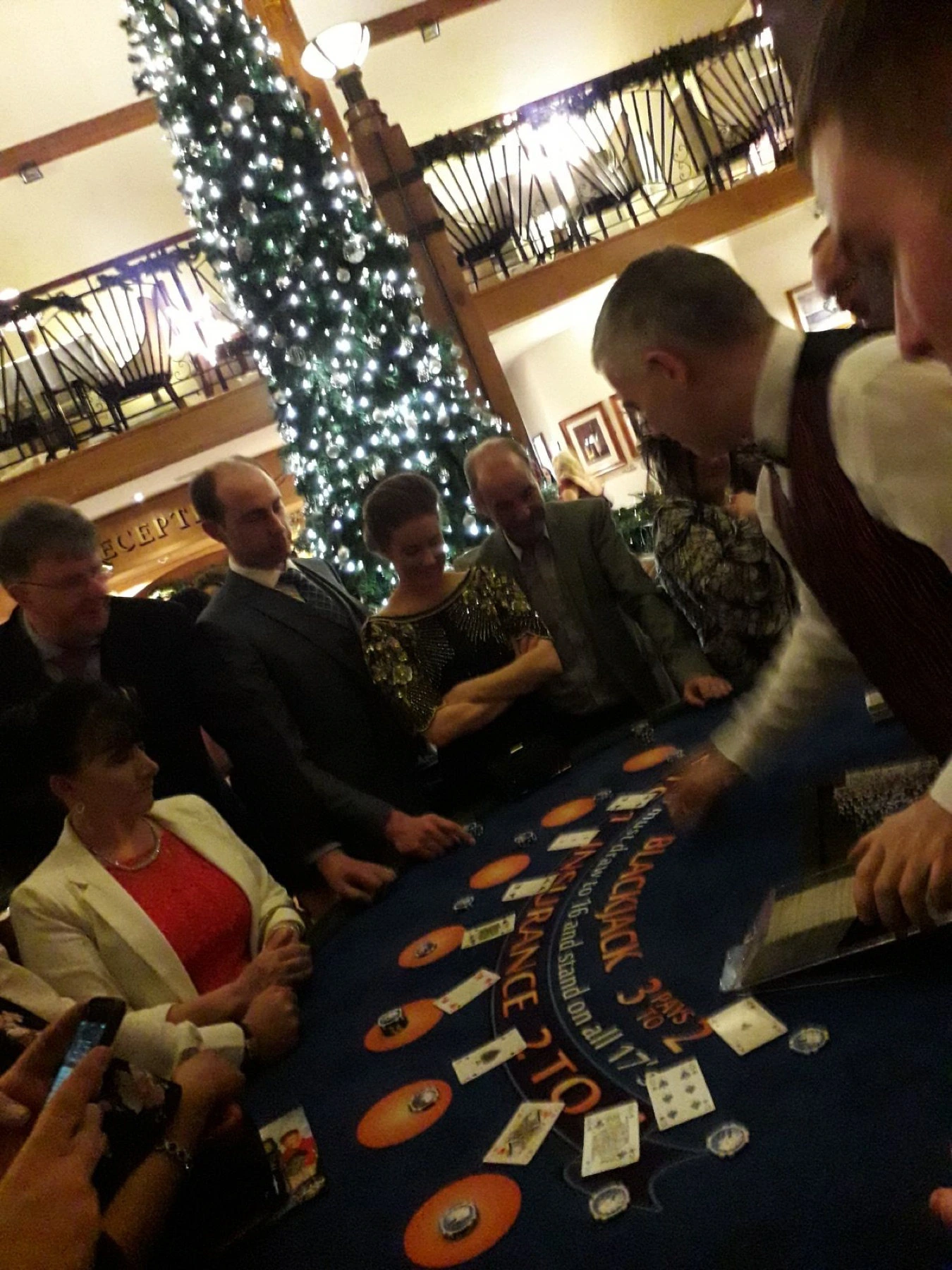 Crazy Vegas casino table at a festive event