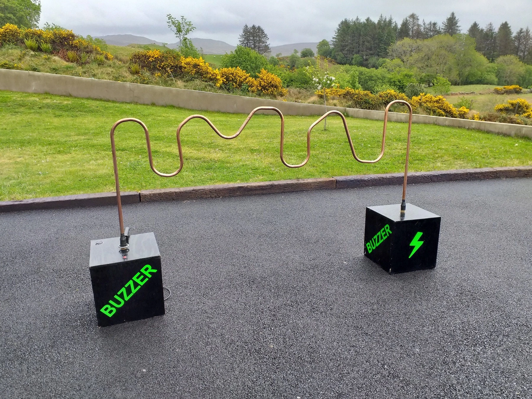 Crazy Vegas giant buzzer game set up outdoors