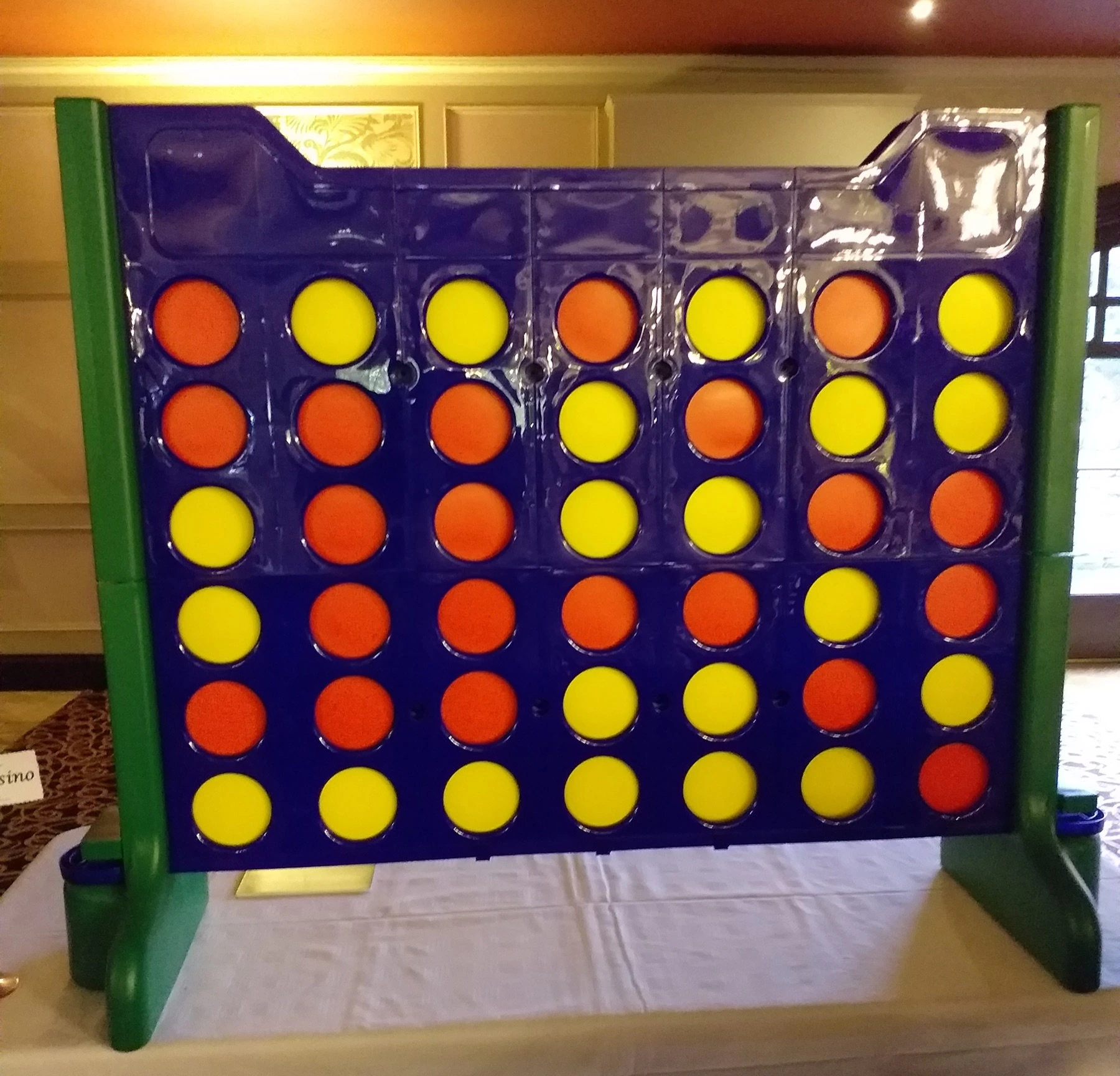 Close view of the Crazy Vegas Giant Connect Four game